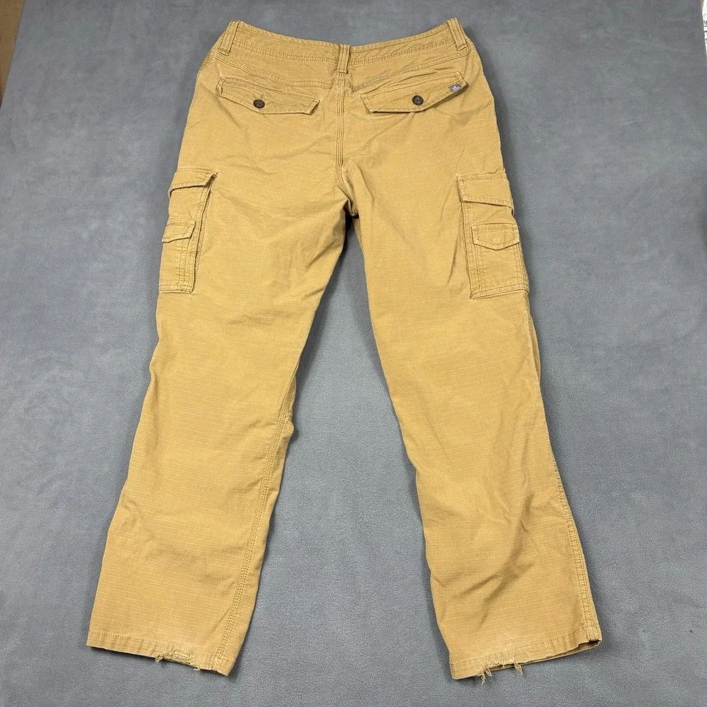 The North Face Men's Size 34 Tan Khaki Cargo Ripstop Pants Cotton Hiking Outdoor